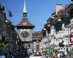 There was a tower from 14th century called Christoffelturm at the place where a bus station, central train station, and large road interchange existed